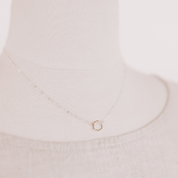 Tiny Hexagon Necklace