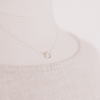 Tiny Hexagon Necklace