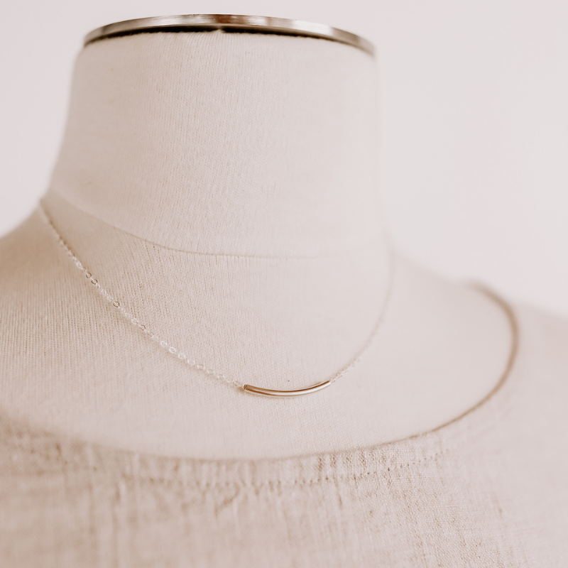 JoAnn Curvy Bar Necklace