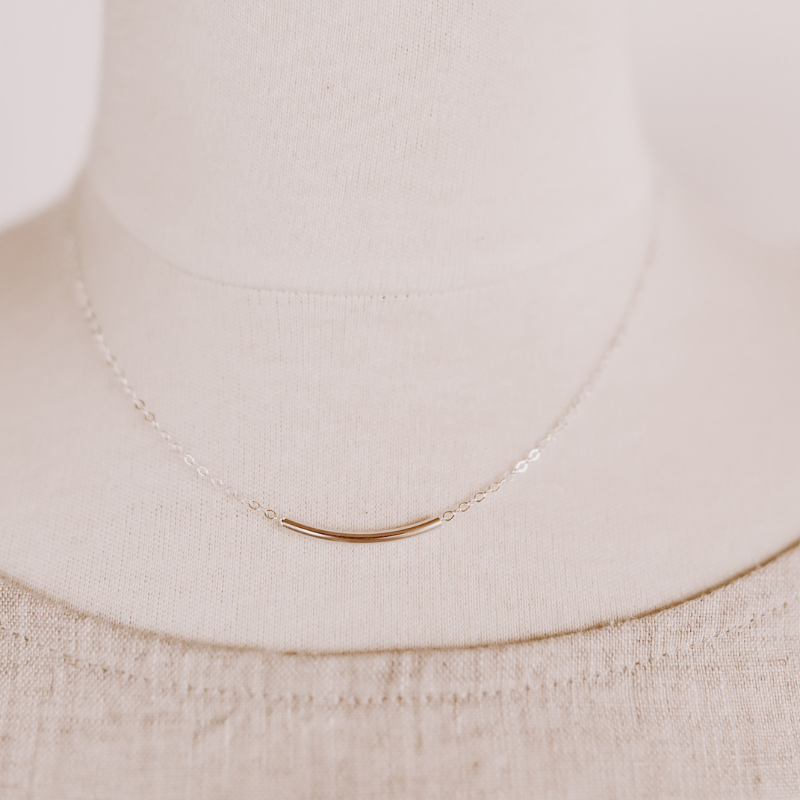 JoAnn Curvy Bar Necklace
