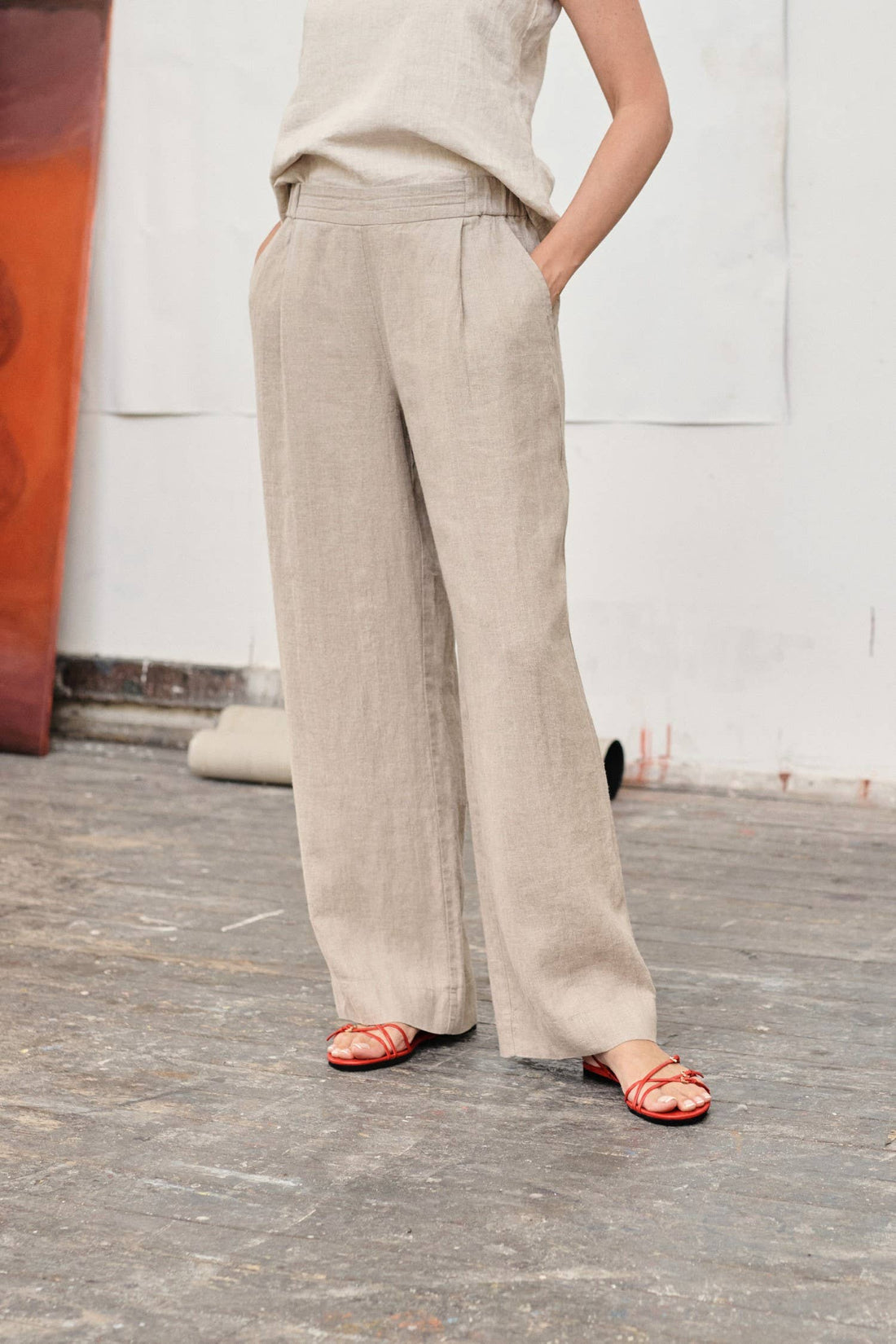 Melange Linen Willow Pants