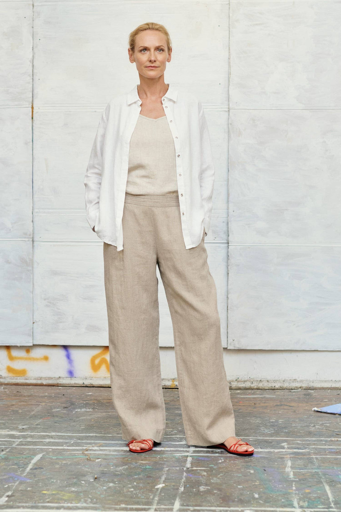 Melange Linen Willow Pants